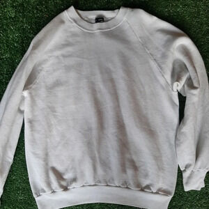 Womens White Mock Neck Sweatshirt Screen Stars Size Large
